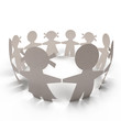 © Numax3d - circulo de personas . aislado con trazado de recorte
