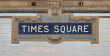 Times Square - New York City Subway Sign Tile Pattern