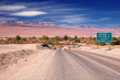 entrance road to San Pedro de Atacama, Chile