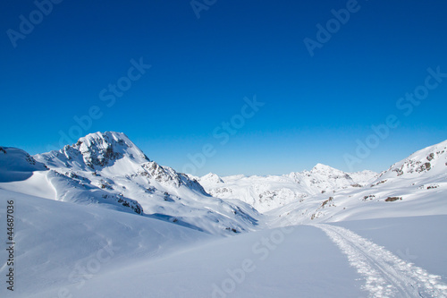 Plissee mit Motiv - Skitour im Hochgebirge (von Netzer Johannes)