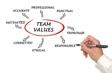 Sticker - team values and norms