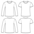 Long-sleeved T-shirt and T-shirt template