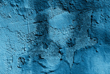 Old Blue Cracked Wall