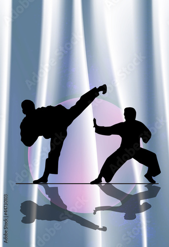 Naklejka samoprzylepna Ilustracja karate