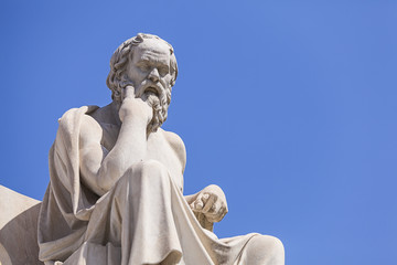 Fototapete - statue of Socrates, Academy of Athens,Greece