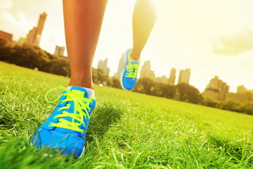 Wall Mural - Runner - running shoes closeup