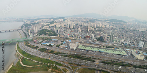 Obraz na płótnie canvas dwuczęściowy "dyptyk" Seoul City