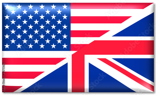 Naklejka samoprzylepna Usa uk flaga fahne