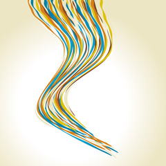 Wall Mural - vector wave lines