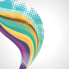 Wall Mural - Abstract colorful wave design
