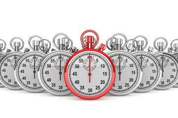 Poster - Red modern Stopwatch