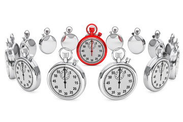 Poster - Red modern Stopwatch