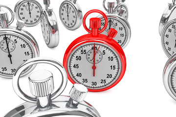 Poster - Red modern Stopwatch