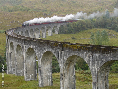 Board z aluminiowym obramowaniem Ćwiczyć na wiaducie Glenfinnan. 