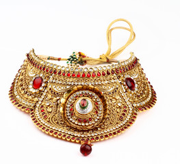 Indian jewelry isolated on a white background