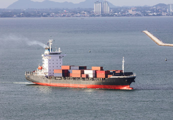 cargo ship sailing on the sea