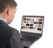 © spaxiax - man looking some pictures on the laptop