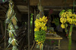 market stall with bananas and pineapples