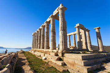 Fototapete - Poseidon Temple at Cape Sounion near Athens, Greece