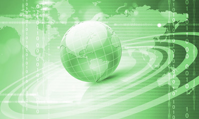 Wall Mural - planet earth and technology background
