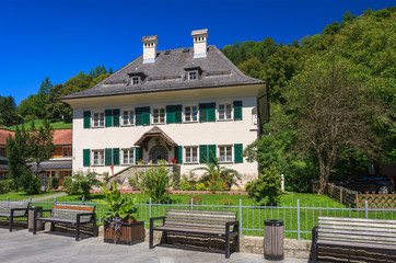 Traditional house in village of Sankt Wolfgang, Austria