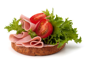 Poster - healthy sandwich with vegetable and smoked ham