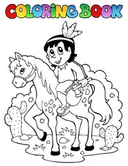 Poster - Coloring book Indian theme image 1