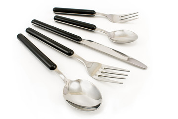 Wall Mural - Cutlery set with Fork, Knife and Spoon