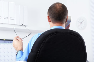 Poster - Businessman working with documents