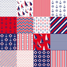 Seamless Pattern With Nautical Elements