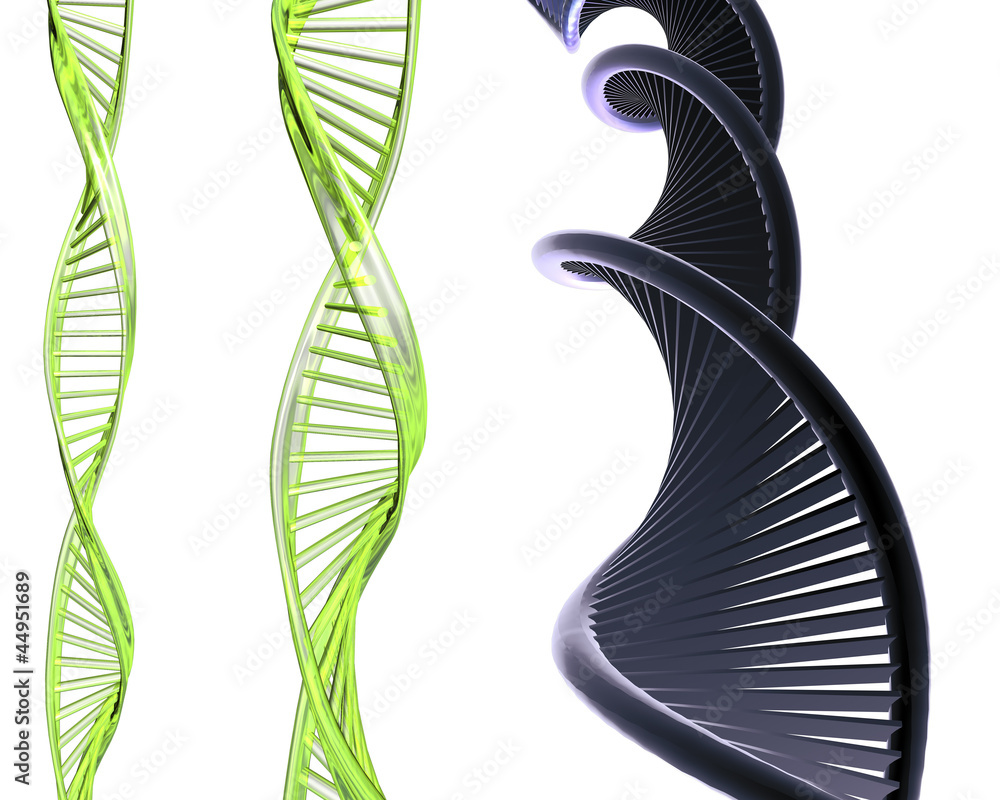 DNA digital illustration - obrazy, fototapety, plakaty 
