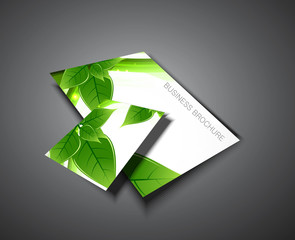 Sticker - abstract business corporate brochure green lives vector