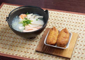 Poster - chinese traditional seafood noodle soup