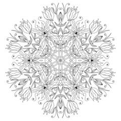 Aufkleber - Ornamental round lace pattern