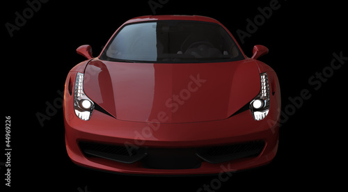 Foto-Doppelrollo - Front view of a red sportcar (von g0b)