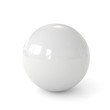 3d white ball isolated on white background