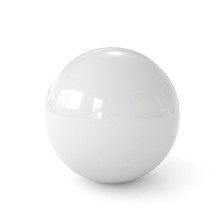 3d White Ball Isolated On White Background