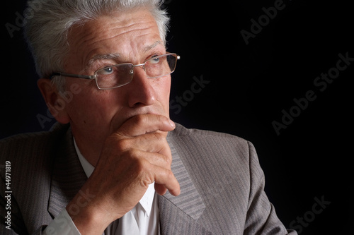 Thinking Old Man In Suit Buy This Stock Photo And Explore