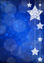 blue christmas background with star