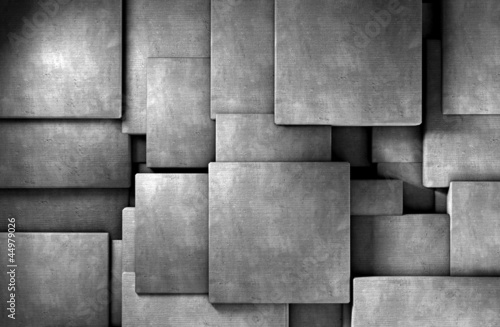Fototapeta na szkło 3d abstrakcjonistyczny tło, betonowi bloki