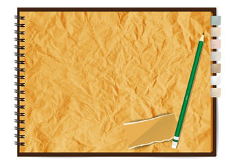 Aufkleber - Old Brown Notebook Vector
