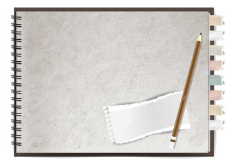 Aufkleber - old paper notebook, Vector illustration