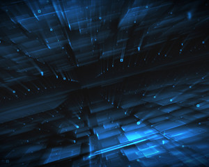 Aufkleber - Abstract blue squares