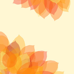 Autumn leaf background with space for text, vector illustration