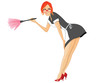 Sexy Maid/Cleaning Lady Dusting