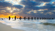 tramonto sulla spiaggia di Busselton,  WE Australia
