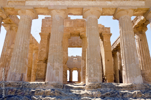 Fotoboard na płycie Świątynia concordia - dolina świątyń, agrigento na Sycylii