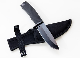 Knife is black with scabbards