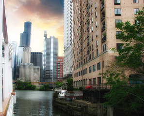 Poster - Chicago Buildings and Skyscrapers, Illinois