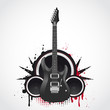 Electric guitar on a grunge background